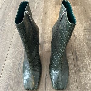 Schutz Croc effect ankle boots